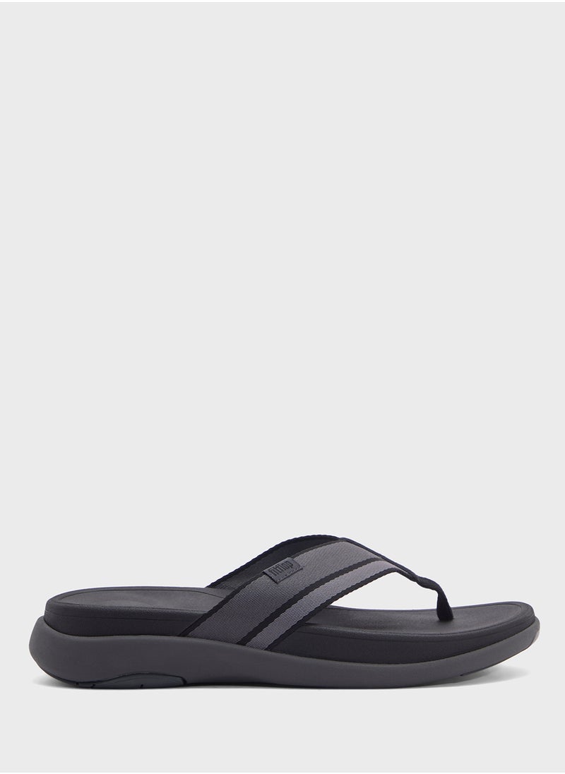 FitFlop F-Mode Tonal Edge Webbing Thong Flip Flops  - Image 1