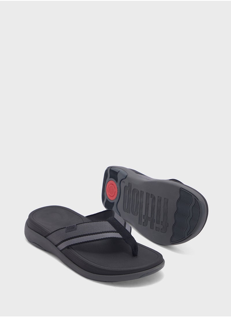 FitFlop F-Mode Tonal Edge Webbing Thong Flip Flops  - Image 3