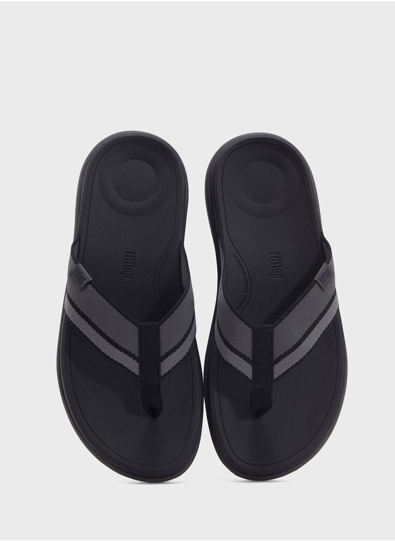 FitFlop F-Mode Tonal Edge Webbing Thong Flip Flops  - Image 4