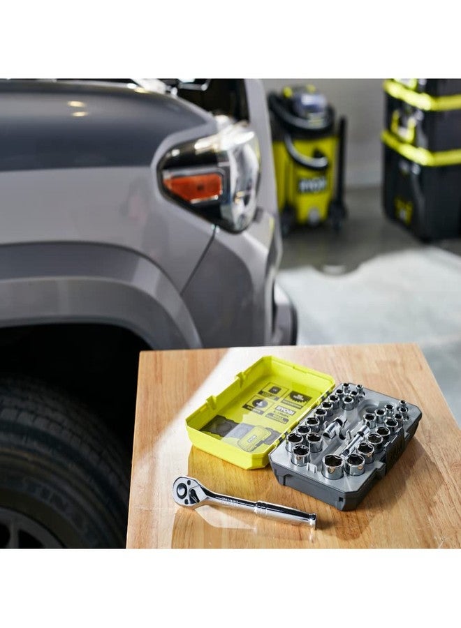 ريوبي مجموعة مفاتيح ربط ومقبس 3/8 بوصة من RYOBI، 28 قطعة - Image 3