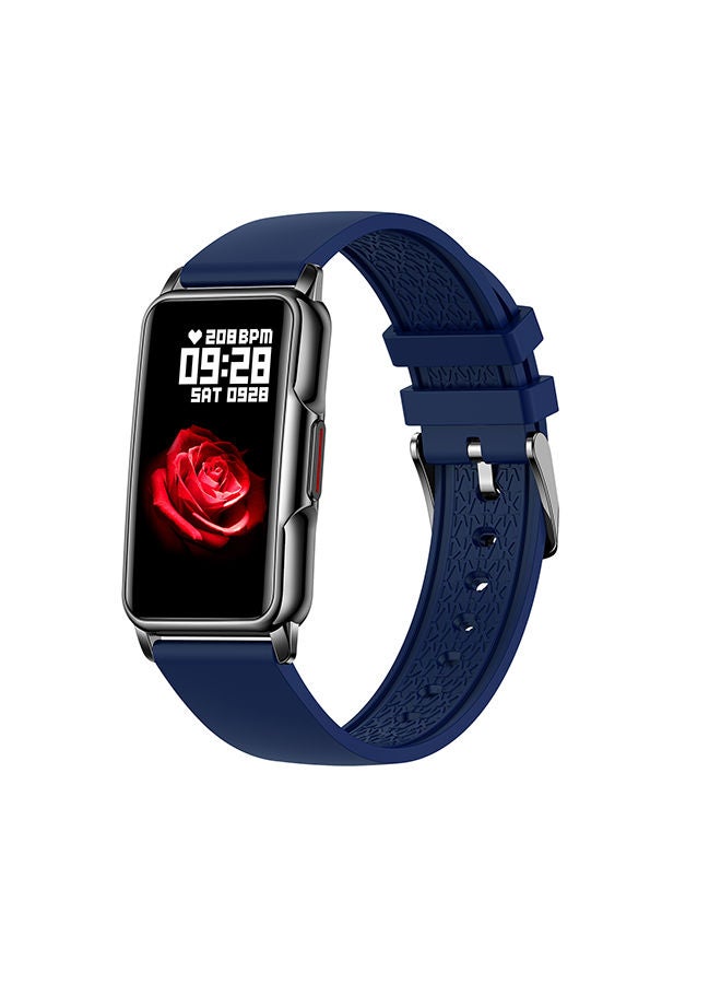 AROAQ H80 1.47 inch Golden Smart Watch Multi-Sport Mode Fitness Bracelet IP67 Waterproof Health Watch Sleep Monitoring With Blue Silicone Strap - Image 1