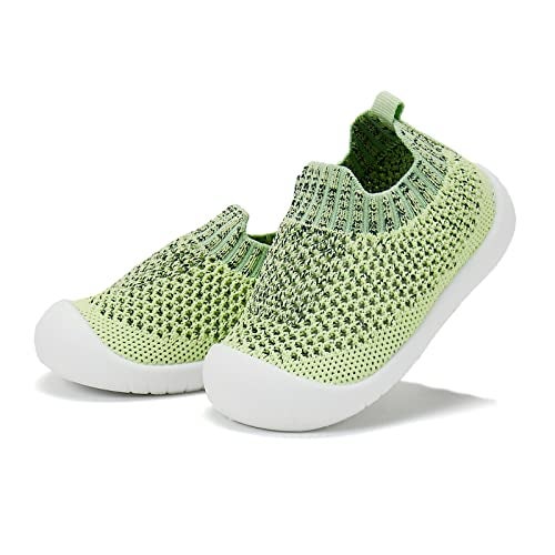 OAISNIT Baby Boy Girl Shoes Breathable Mesh Sneakers Lightweight NonSlip Toddler Walking Shoes Infant First Walkers 624 Months1824 Months 2Green - Image 1