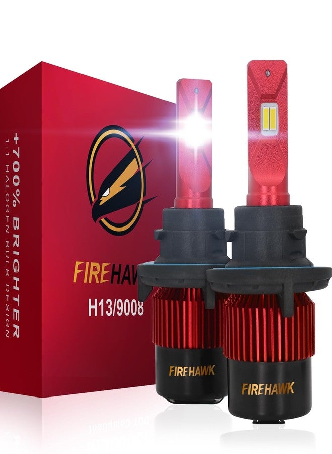 Firehawk 2024 H13/9008 LED Fog Light Bulbs, 25000LM 500% Brighter 6000K Cool White Japanese Chips IP68 Waterproof Halogen Conversion Kit, Pack of 2 - Image 1