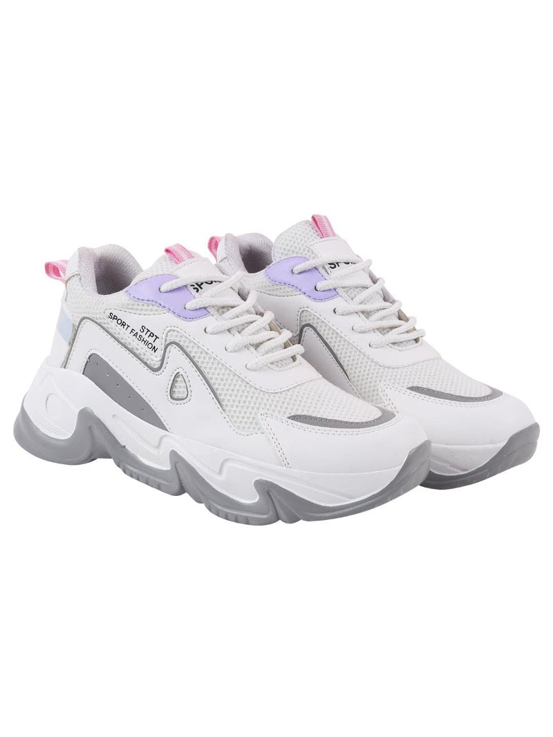 Shoetopia Women's Sneakers White /EU36 / UK3 - Image 2
