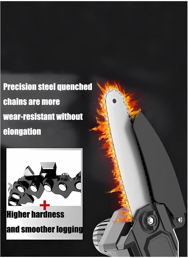 HOMESTAR Mini Chainsaw, 8 inch Cordless Electric Chainsaw with 48V Rechargeable 2000mAh Battery, One-Hand Portable Saw for Tree Branch Trimming Wood Cutting Gardening  - Image 4