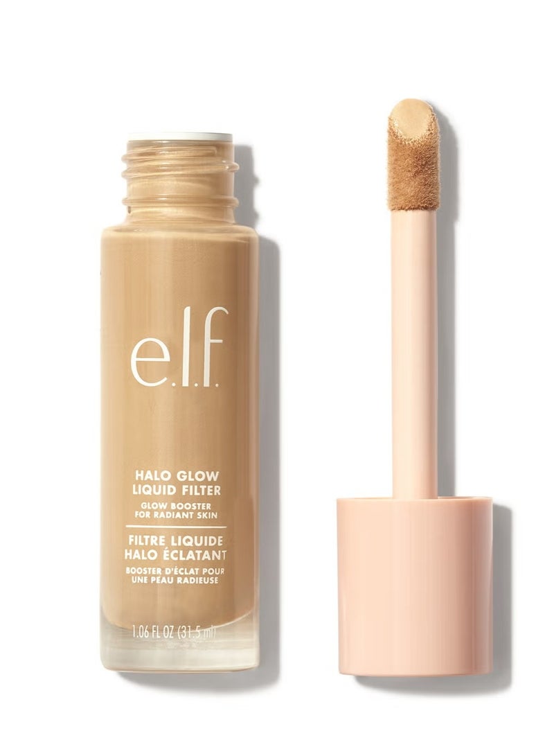 Halo Glow Liquid Filter, Complexion Booster For A Glowing, Soft-Focus Look, Infused With Hyaluronic Acid, Vegan Medium/Tan Warm