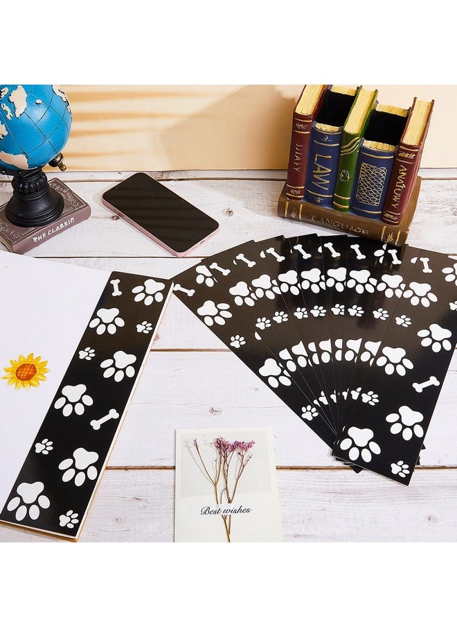 Leinuosen - 59.1 Feet Pet Paw Bulletin Board Border Classroom Decorations Black And White Puppy Boarders For Bulletin Board Paw And Bone Print For Walls Desks Windows Doors Lockers Schools Classrooms - Image 1