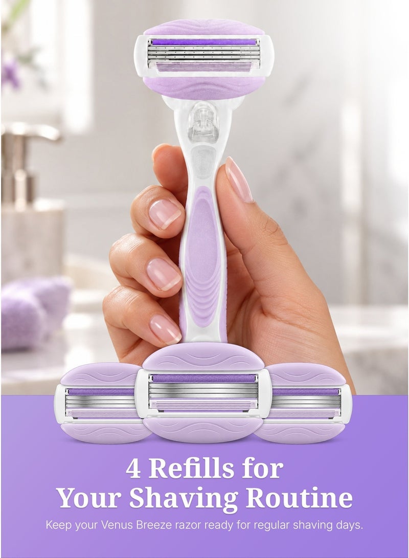 Venus Gillette Gillette Venus Comfortglide Breeze Razor Blade Refills, 4 Count - Image 3