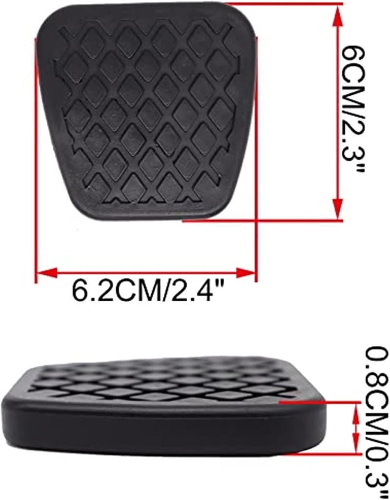 DEMULAX Rubber Brake Clutch Foot Pedal Pad Covers - Image 2