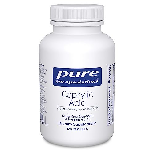 Pure Encapsulations Caprylic Acid Supplement for Gut and Digestive Health GI Balance Gastrointestinal Support and Intestinal Health 120 Capsules