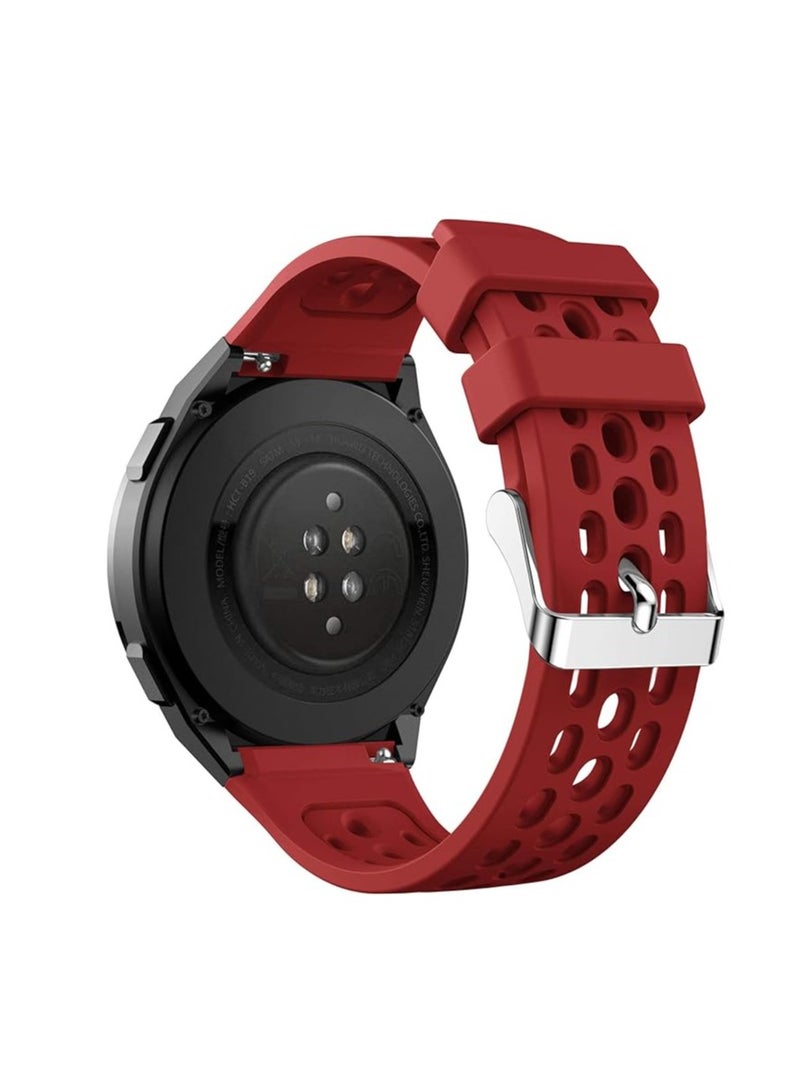 Replacement Band Compatible with Huawei Watch GT2E 22mm, Adjustable Soft Silicone Sport Wristbands for Women Men - Image 2
