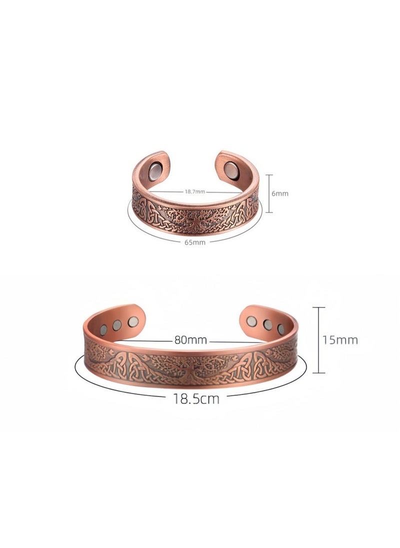 Cigmag 9X Magnet Power Bracelet + 4X Magnet Power Ring for Men , 99% Pure Copper, Super Strong Magnet - Image 4