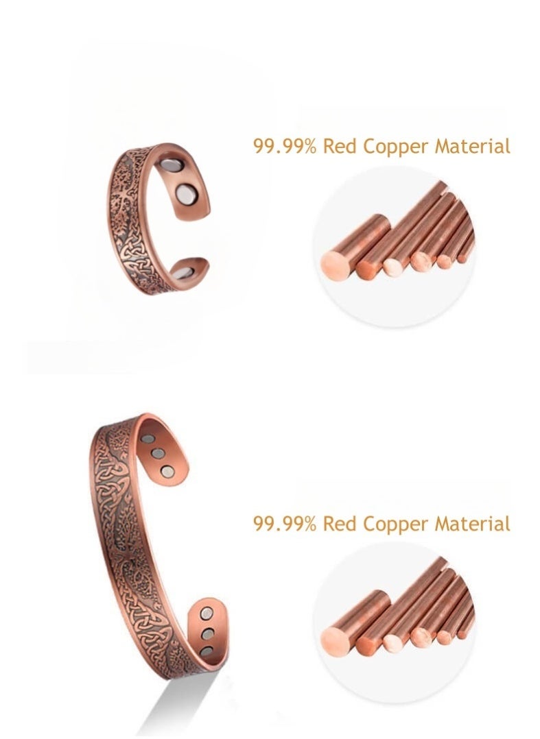Cigmag 9X Magnet Power Bracelet + 4X Magnet Power Ring for Men , 99% Pure Copper, Super Strong Magnet - Image 3