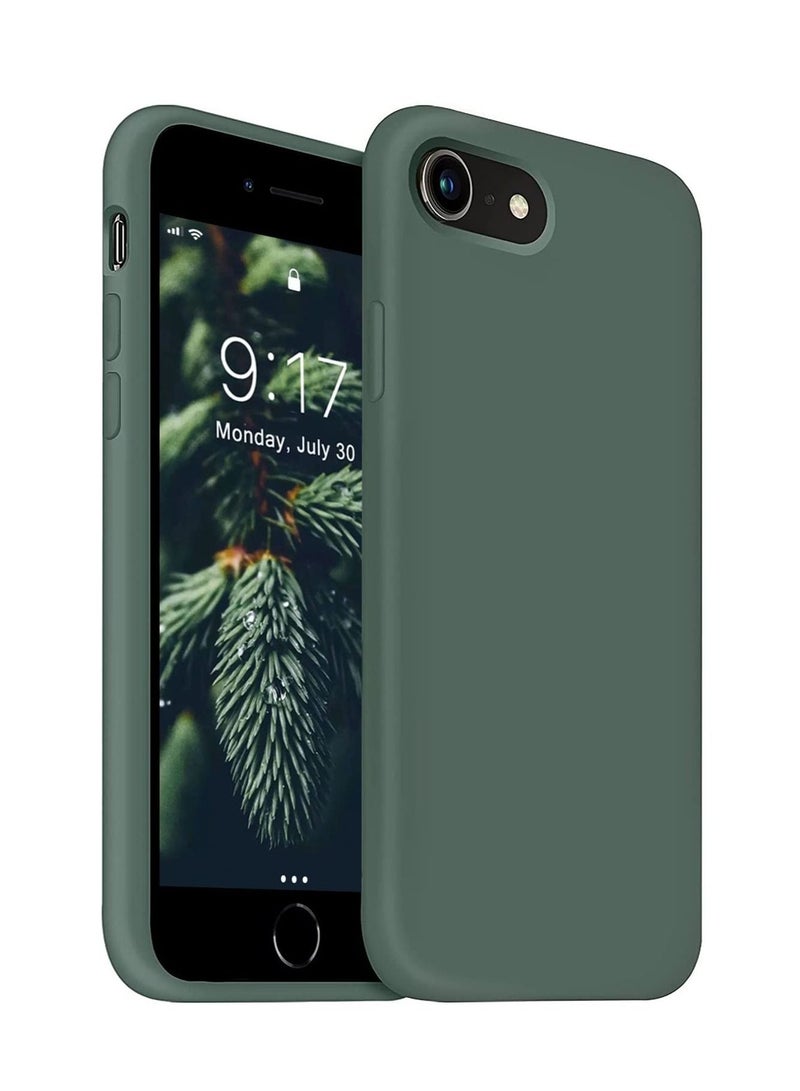 LEDIN Iphone SE 2022 Case iphone SE 2020 Phone case iPhone 7/8 case Liquid Silicone Gel Rubber Phone Case iPhone SE/8/7 4.7" Full Body Slim Soft Microfiber Lining Protective Case(Green) - Image 1