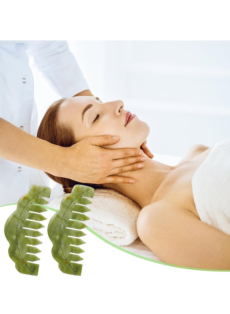 SOLARAE Massage Combs Hair Comb, Guasha Scraping Scalp Comb Facial Massage Tool Multifunctional Handheld Head Tools 2 Pieces - Image 4