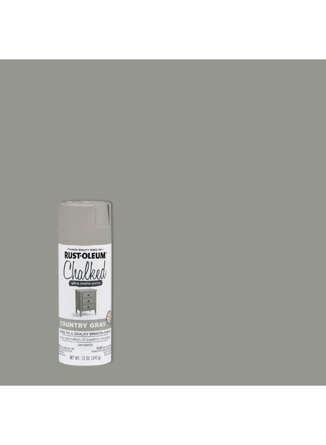 Rust-Oleum 302593 Series Chalked Ultra Matte Spray Paint, 12 Ounce (Pack Of 1), Country Gray - Image 2