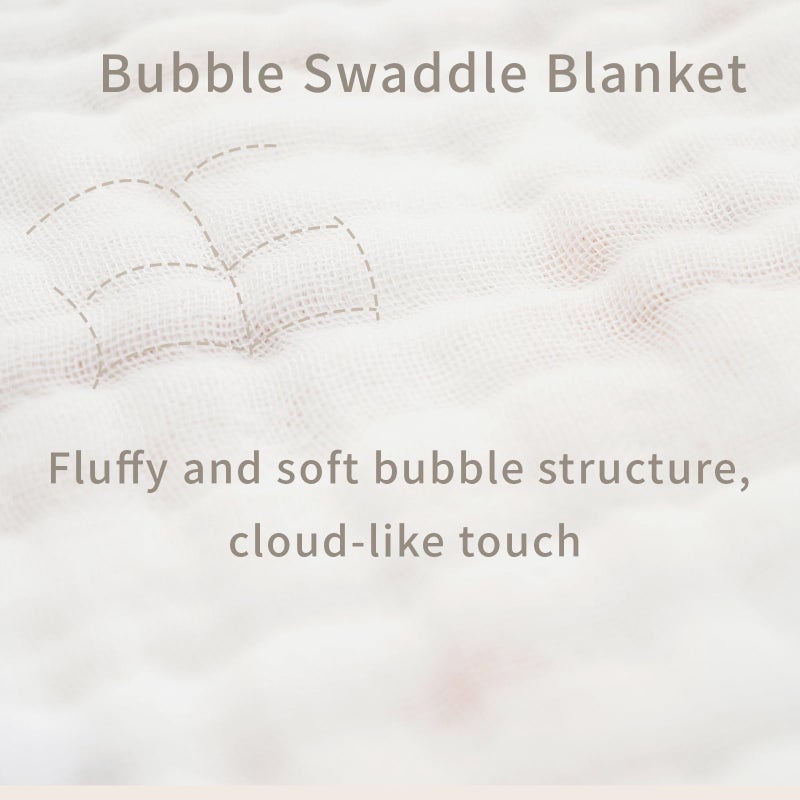 CoolaPeach Muslin Swaddle Blankets 6-Layer Cotton Baby Blankets for Boys & Girls 43"X43"Inches Receiving Blankets,Soft Skin-Friendly Baby Crib Blanket,Breathable Quilt Bedspread(Sunny) - Image 3