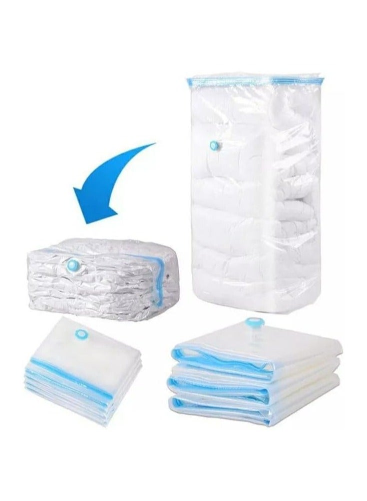 7-Piece Vacuum Storage Bag Set Clear/Blue/Yellow 70x100cm - Image 2