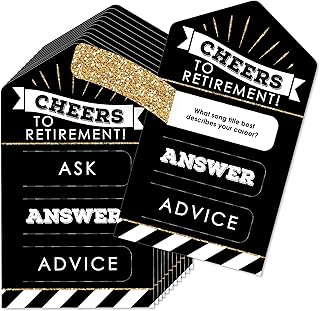 Big Dot of Happiness Big Dot of Happiness Happy Retirement - Retirement Party Game Pickle Cards - Advice Conversation Starters Pull Tabs -  - Image 1