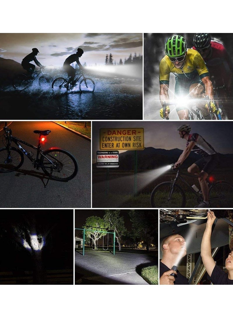 CAFELE Cycling Light Kit USB Rechargeable Bike Light Tail Light Bike Rear Tail Light Ultra Bright IP65 Waterproof LED Cycle Safety Lights Bicycle Front Headlight with Tail Light For All Bikes Hybrid Road MTB - Image 2