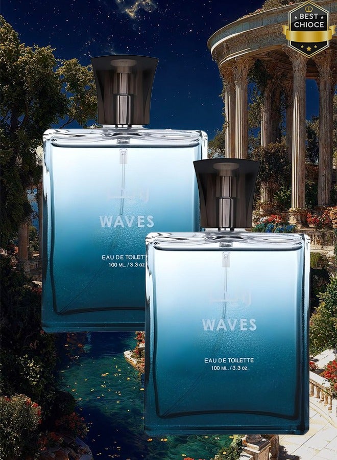 Waves 2 Pieces Waves Perfume For Men 100ml EDT - Image 1