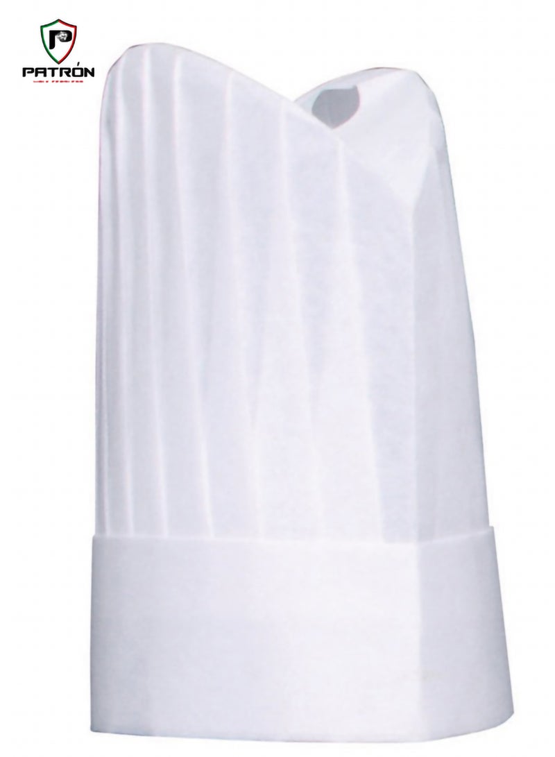 Patron Disposable Chef Hat DCH, 50 Pcs 12 Inch Tall Non Woven Le Toque Disposable Chef Hat Adjustable For Kitchen Cooking Restaurant Catering Toddlers Baking Hat Chef Costume  - Image 1