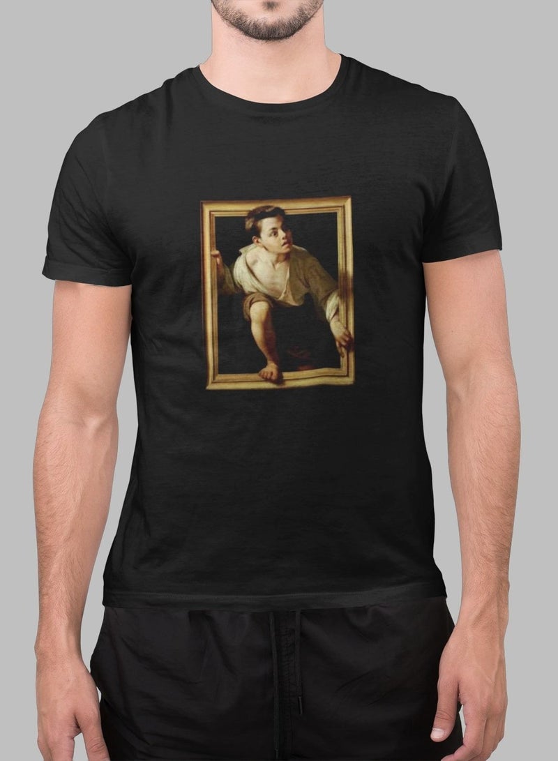 MERCH Escaping Criticism Painting-Inspired T-Shirt: A Timeless Artistic Statement - Image 1