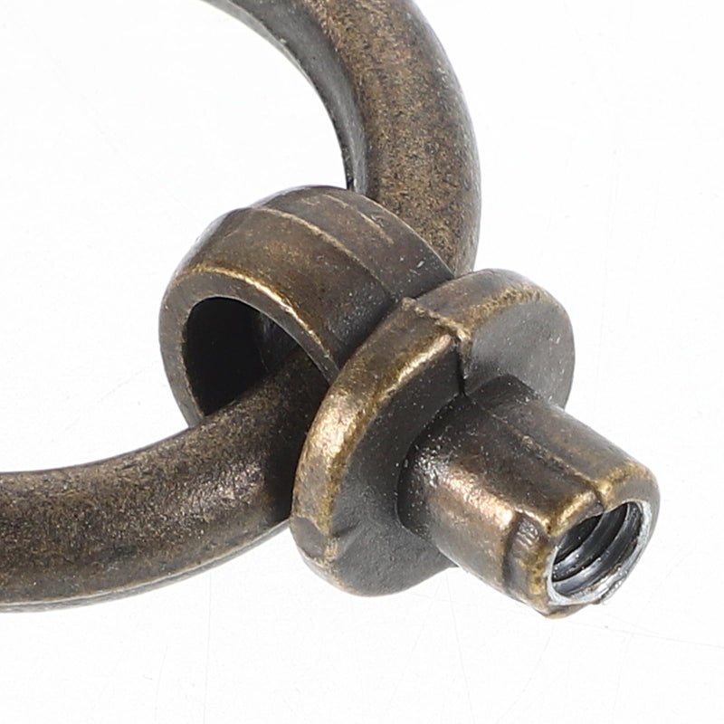 Antique Bronze Alloy Drawer Pull Handles 4pcs Vintage Metal Cabinet Rings Hardware - Image 4