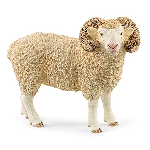 Schleich Farm World Realistic Farm Animal Toys for Boys and Girls Ages 3 and Above Ram Toy Figurine - Image 1