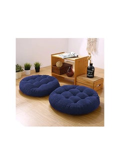 The Purple Tree Round Velvet Floor Cushions Pillows for Living Room and Outdoor (Pack of 2, 50x50 cm, Blue) Floor Cushions, Tatami Cushion, Patio Cushion, Balcony Cushion, Floor Seating - pzsku/ZE4964A756FC45CDF51B6Z/45/_/1723796143/3832614a-eedc-4ed2-b2e2-9f819c036b10