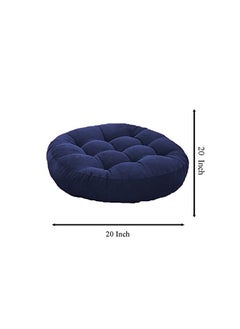 The Purple Tree Round Velvet Floor Cushions Pillows for Living Room and Outdoor (Pack of 2, 50x50 cm, Blue) Floor Cushions, Tatami Cushion, Patio Cushion, Balcony Cushion, Floor Seating - pzsku/ZE4964A756FC45CDF51B6Z/45/_/1723796148/eac44ce2-b523-4d9c-b53b-f131183383a7