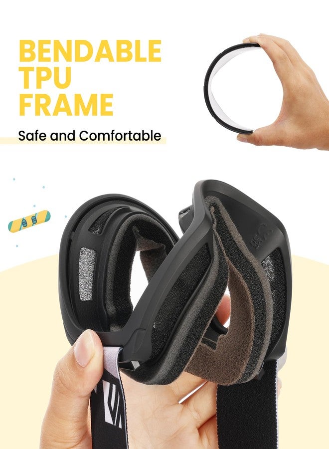 snower Kids Ski Goggles, Anti-Fog Snow Goggles with OTG Design, 100% UV Protection, HD Lens for Kids Boys Girls - Image 4
