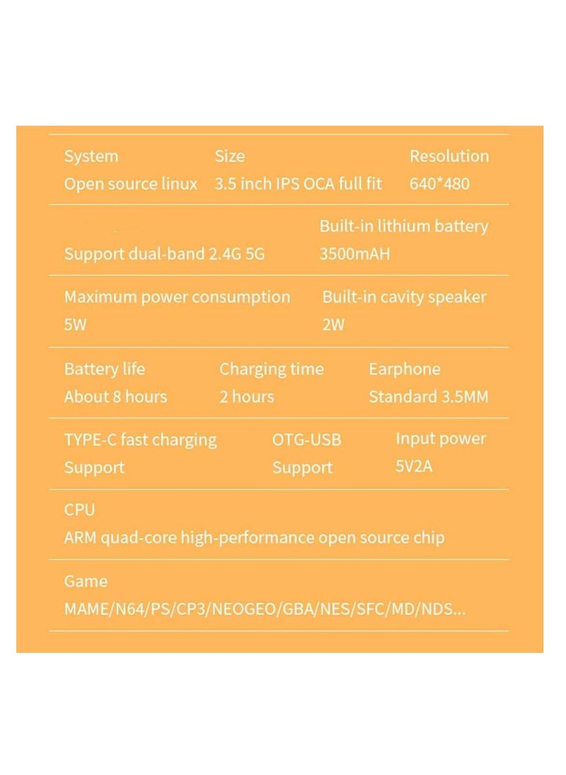 Powkiddy - وحدة تحكم ألعاب محمولة باليد RGB20S نظام ريترو مفتوح المصدر RK3326 شاشة 3.5 بوصة 4:3 IPS هدايا للأطفال (أزرق، 128 جيجابايت) - Image 1