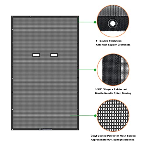 Shadeidea JT Sun Shade Top Sunshade Compatible with Jeep Gladiator Top Shade Mesh Screen Roof Cover (2018-2023)- Wind Noise UV Blocker with GrabBag Pouch -10 Year Warranty- Black -Front&Rear&Back - Image 4