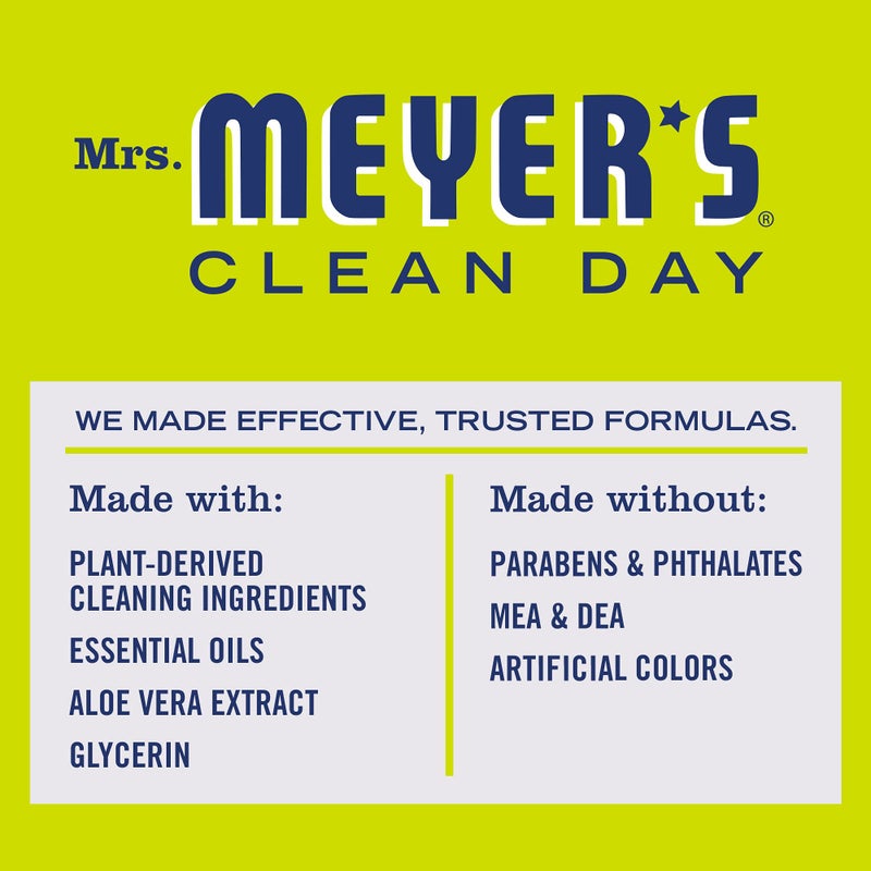 MRS. MEYER'S CLEAN D إعادة تعبئة صابون الأطباق السائل من السيدة مايرز كلين داي، تركيبة قابلة للتحلل بيولوجيًا، رعي الحمام الليموني (48 أونصة سائلة (عبوة من قطعة واحدة)) - Image 4