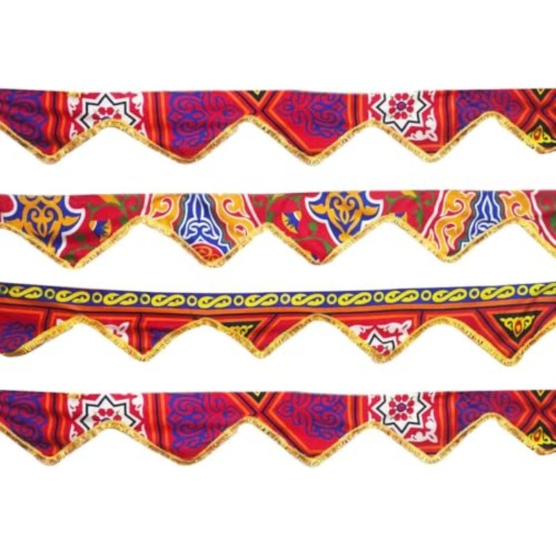 Ramadan Hanging Decorations Handmade RamadanandEid Celebration Decoration Muslims Celebration Total زينة رمضان Triangle Shape .The Decoration is 5 Meters Long - Image 1