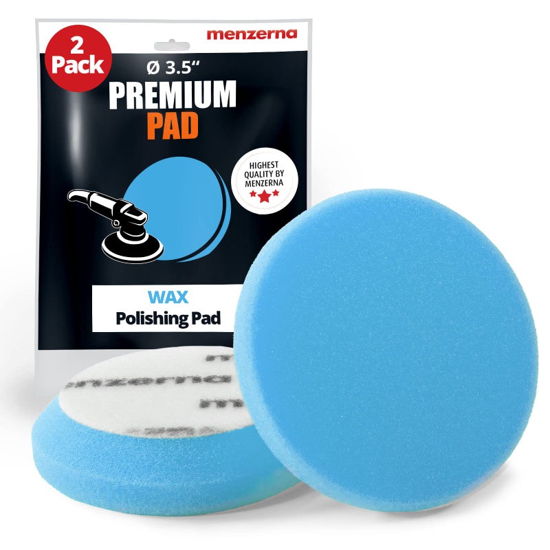 menzerna 35 Inch 2X Premium Polishing Pads for WAXING Sealing Protection I Body Repair Buffing Polishing Pads with Safety Edge Velcro Attachment I Washable Long Lasting
