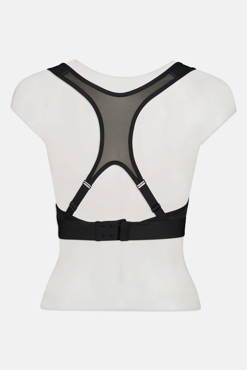 Reebok Women Brand Logo Padded Sports Bra, Black - Image 3