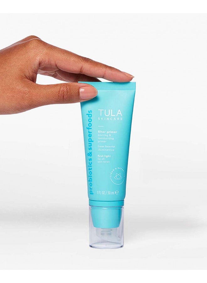 TULA TULA Skin Care Face Filter Blurring and Moisturizing Primer - First Light, Evens the Appearance of Skin Tone & Redness, Hydrates & Improves Makeup Wear, 1fl oz  - Image 1