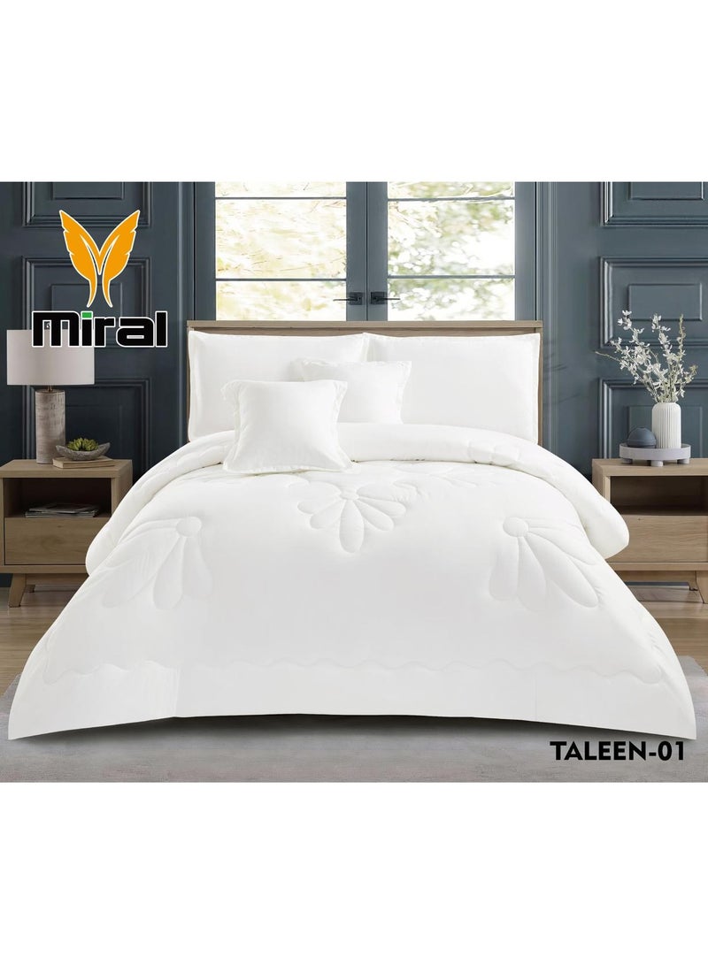 Miral Double Comforter Set – 6 Pieces – Soft Comforter 220×240 cm – Bed Sheet 200×200×30 cm - Image 1