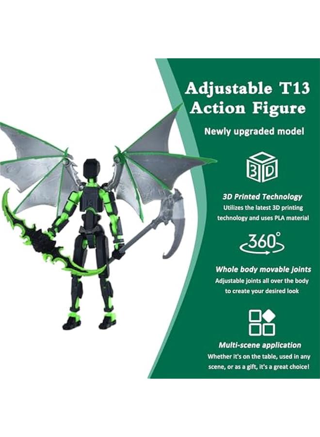 Already Assembled T13 Action Figure Accessories,Dummy 13 T13 Multi-Jointed Movable,for Collectors Desktop Decorations t-13 Movability 3D Printed Toys (Black) - Image 3