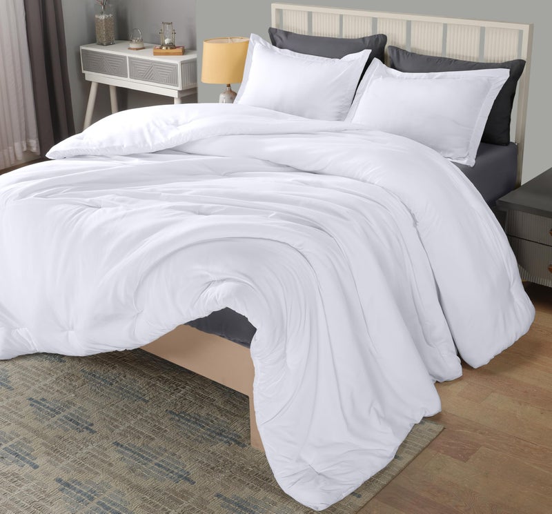 Utopia Bedding King Comforter Set White Comforters King Size 3 Pieces Bedding Comforters Sets Down Alternative Soft Bed Set 1 Comforter 90 x 102 inches 2 Pillow Shams 20 x 36 inches