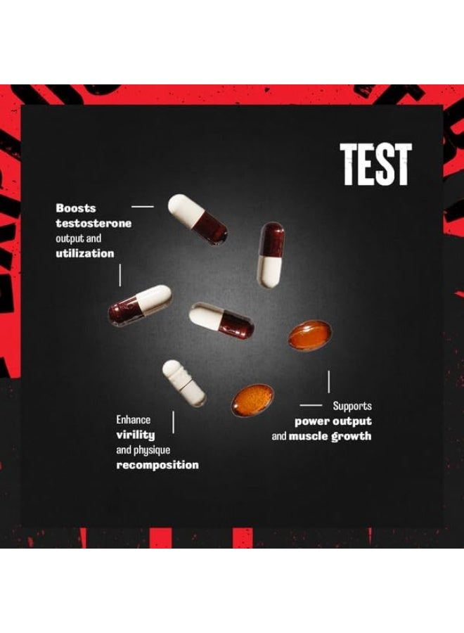 ANIMAL Test – Testosterone Booster For Men – Arachidonic Acid Yohimbe Bark Trans Resveratrol Cissus Quadrangularis – Convenient All-In-One Packs For Strength Athletes & Bodybuilders – 21 Day Cycle - Image 5