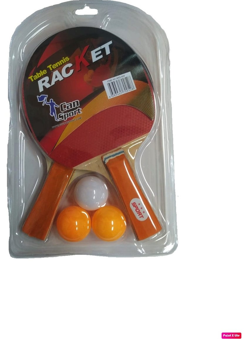 Keufman - BSR-609 Vacuum Packaged Table Tennis Racket Set (2 Rackets 3 Balls) - Image 1
