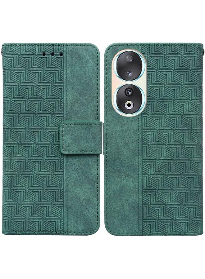 S-TOP Case For Honor 90 Geometric Embossed Leather Phone Case - Image 1