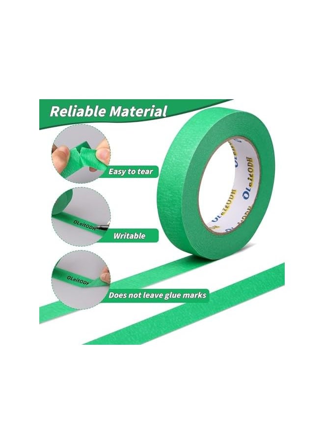 PROMASS 2 Rolls Premium Painters Tape, Green Tape, Masking Master Tape, Paint Tape for Multi-Purpose, Painting, Painter's, DIY Crafts Arts (1 Inch x 110yds) Decoration Labeling No Residue, Easy Removal  - Image 4