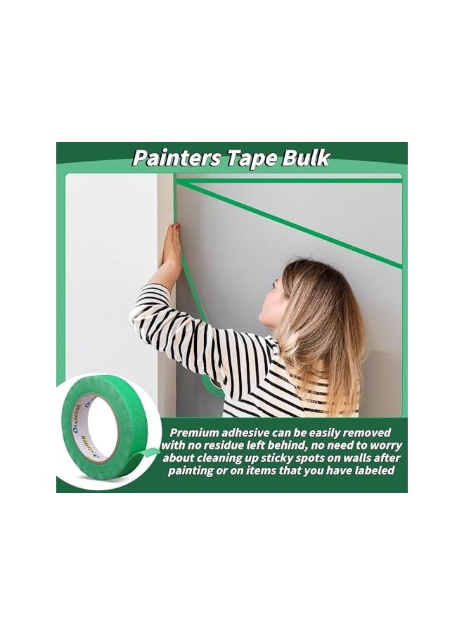 PROMASS 2 Rolls Premium Painters Tape, Green Tape, Masking Master Tape, Paint Tape for Multi-Purpose, Painting, Painter's, DIY Crafts Arts (1 Inch x 110yds) Decoration Labeling No Residue, Easy Removal  - Image 5