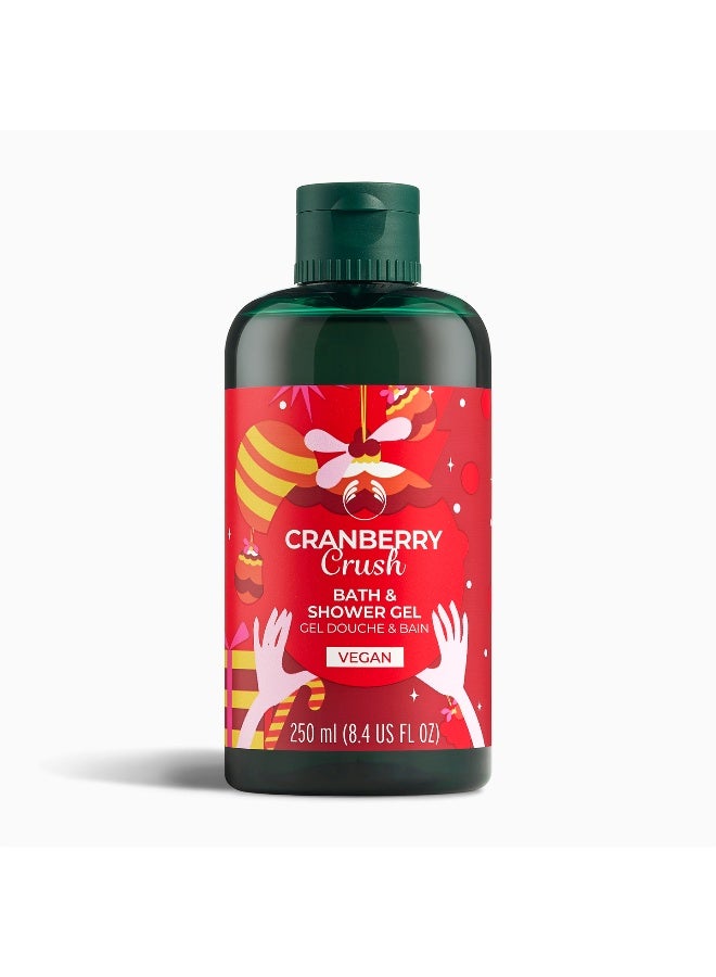 THE BODY SHOP Cranberry Crush Bath And Shower Gel – Refreshing Daily Cleanser With Fruity Notes, Gentle Lather, And Hydrating Formula For Soft, Smooth Skin (250 Ml) - Image 1