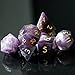 UDIXI Amethyst Gemstone Dice Set DD Crystal Stone DND Dice with Gift Case for Role Playing Games Tabletop Games Amethyst - Image 4