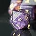 UDIXI Amethyst Gemstone Dice Set DD Crystal Stone DND Dice with Gift Case for Role Playing Games Tabletop Games Amethyst - Image 2